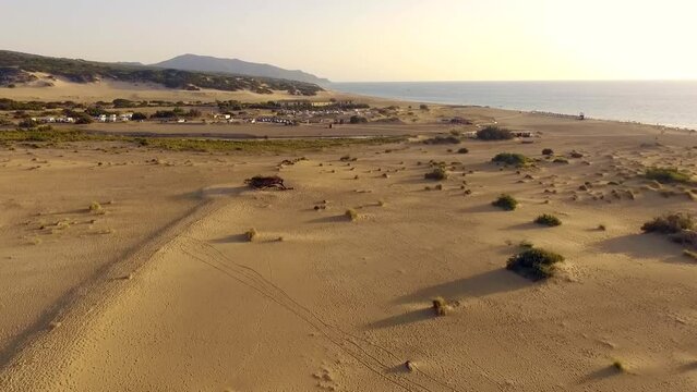 aerial view of dunes Piscinas sardinia Oristano