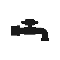 Faucet. Water tap icon isolated on white background. Vector illustration