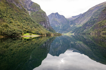 Fototapeta na wymiar Geirangerfjord, Norway, Fjord, UNESCO World Heritage Site, Sognefjord, Boat Tour