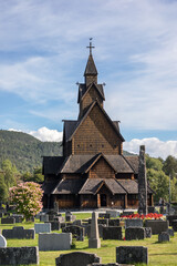 Fototapeta na wymiar Heddal Stave Church, norway, tourist, church, parish church, notodden, heddal, Norway's largest stave church