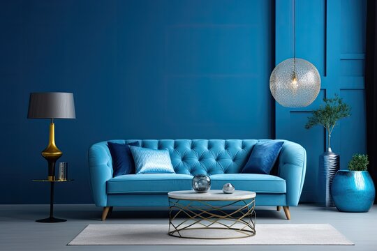 Blue wall interior style refers to a decorating style that incorporates blue walls as a primary design element.