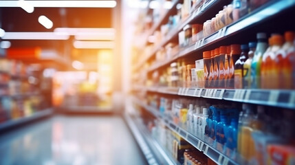 shelf in supermarket
