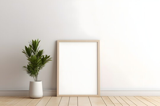 Polished Frame in Cozy Ambiance Picture Frame Mockup, generative, ai