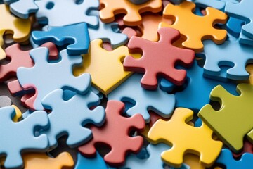 Colorfull puzzle pieces.