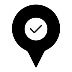 Map Marker Glyph Icon