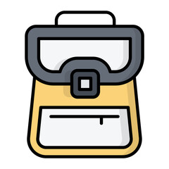 Backpack Line Color Icon