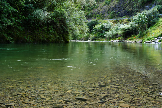 Opato Stream off the Waioeka River along the at a scenic reststop along State Highway 2, the Opotiki-Gisborne Highway