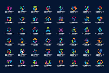 Creative union logo design collection.