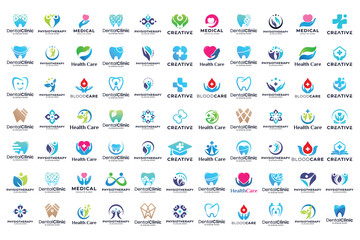 medical logo design collection.