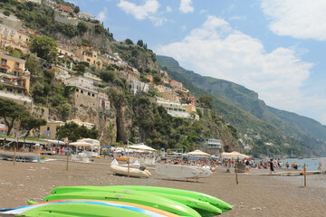 Positano Beach on Amalfi Coast
