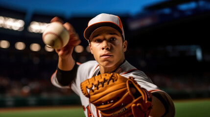 Close-up of a player at a baseball game