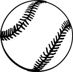 baseball ball isolated on black