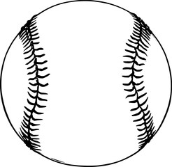 baseball ball isolated on black