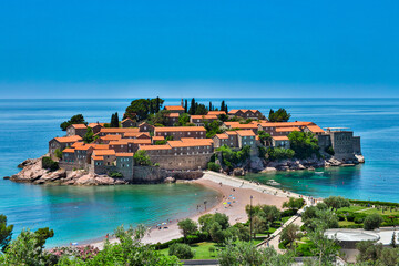Obrazy na Plexi  A view of saint stefan in montenegro