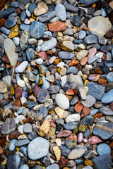 Sea stones on the beach - obrazy, fototapety, plakaty