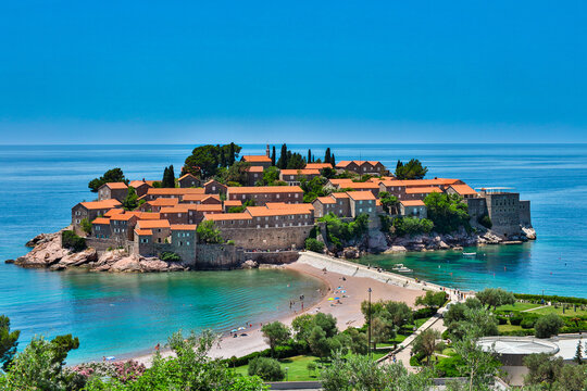 A view of saint stefan in montenegro