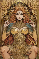 Obraz premium Tarot Card Illustration