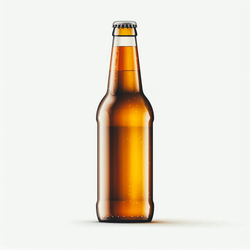 Bottle of beer isolated on a white background
