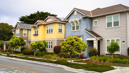 Row homes in a Beach town in California