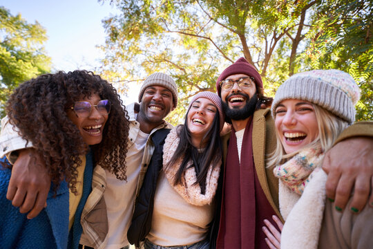 Group of Friends Posing for a Picture Outdoors on a Sunny Day - Free ...