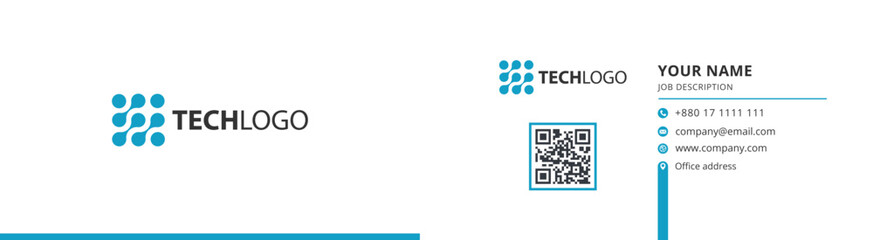 Elegant tech business card