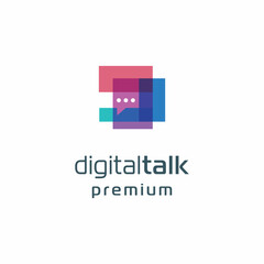 Pixel Talk Colorful Business App Icon Technology Logo design inspiration