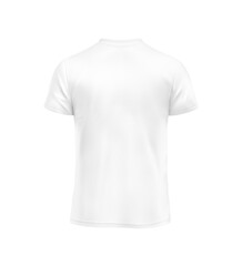 White blank t-shirt natural shape on a invisible mannequin isolated in a white background