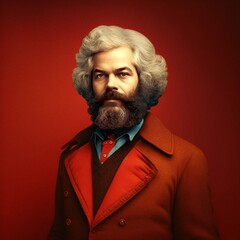 Whimsical Karl Marx: Modern Photorealistic AI Art
