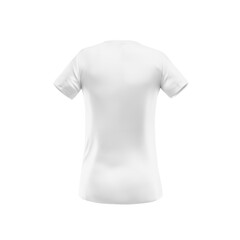 Blank Woman White T-Shirt template isolated on a white background