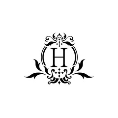 Royal Design Alphabet Logo H
