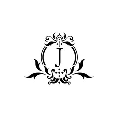 Royal Design Alphabet Logo J