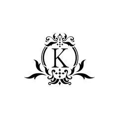 Royal Design Alphabet Logo K