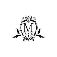 Royal Design Alphabet Logo M