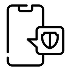 mobile app line icon