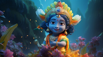 Janmashtami Special Krishna AI Generated Image