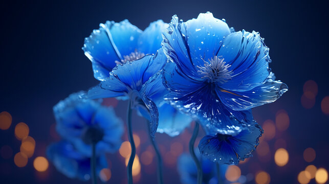 Meconopsis Flower AI Generated Photo