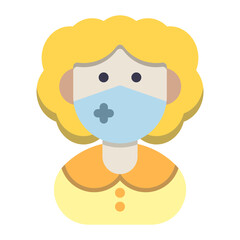 avatar woman with mask