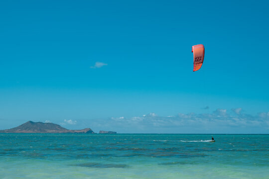 Lanikai Beach or Kaʻōhao Beach is located in Kaʻōhao, a community in the town of Kailua and on the windward coast of Oahu, Hawaii. "heavenly sea"