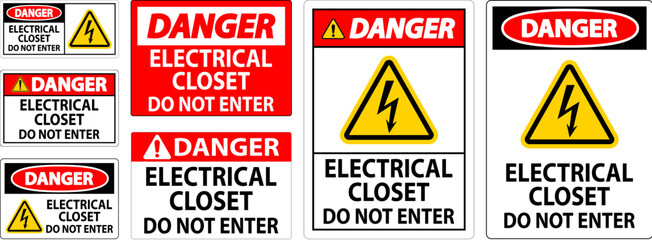 Danger Sign Electrical Closet - Do Not Enter