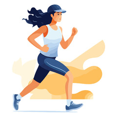 Fototapeta na wymiar jogging woman vector,running woman,woman doing sports,sport vectors,eps file