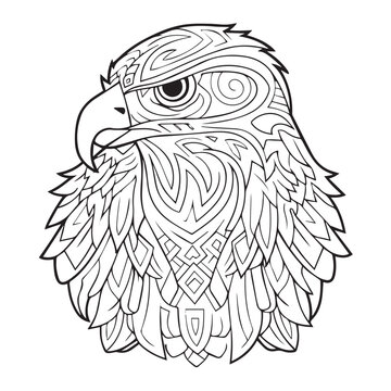 minimalist thin line abstract eagle drawing eagle illustration eagle vector work artistic eagle drawing editable e PS file suitable for printing