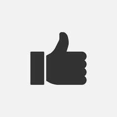 thumb up flat icon vector illustration