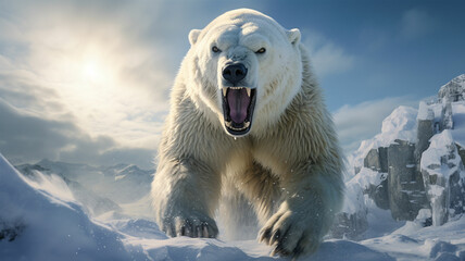 polar bear is angry