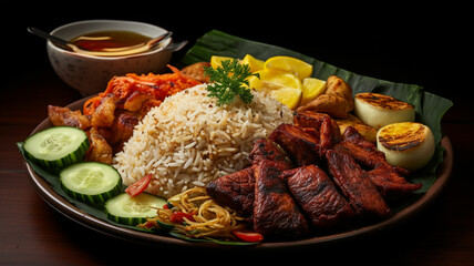 Nasi Kebuli or Nasi Kebuli is a typical Middle Eastern food made from basmati rice cooked with mutton spices