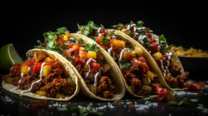 Soft Beef Tacos with French Fries