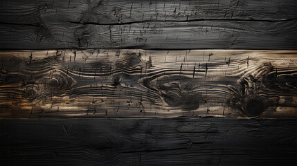 black wood dark wall, generative ai