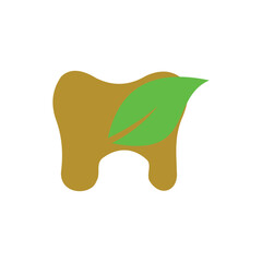the tooth and leaf symbols stand for naturally treated teeth