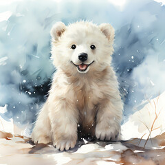 Polar Bear Water Color Design - 630920735
