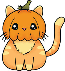 Cute Pumpkin Cat