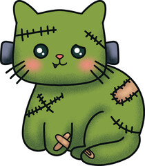 Cute Frankenstein Cat